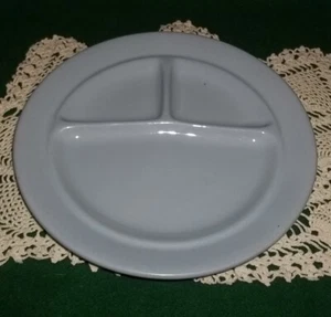 Piastra griglia vintage Buffalo China Lune blu 10 1/4 pollici 3 sezioni - bella! - Foto 1 di 5