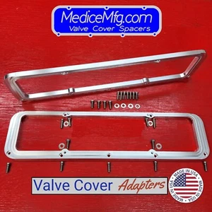 VALVE COVER ADAPTER Chevrolet Small Block Valve Covers on AMC Jeep 360 401 Heads - Bild 1 von 4
