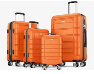 SHOWKOO Suitcase Set 4 Piece Expandable PC+ABS Hard Shell Family Luggage Set - Picture 1 of 7
