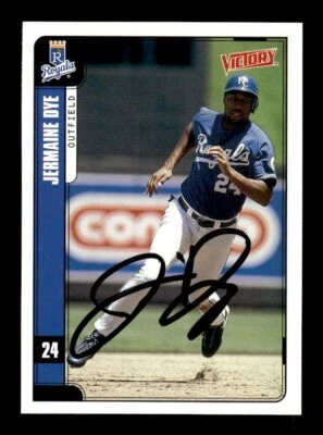 JERMAINE DYE SIGNED 2001 UPPER DECK VICTORY 164 KANSAS CITY ROYALS ON-CARD AUTO - Image 1 of 2