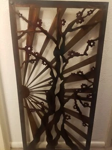 Metal wall sculpture cherry tree abstract hanging art flowers Painting art - Picture 1 of 3