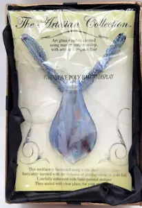 The Artesian Collection Art Fire-Blown Glass Pendant Beaded Necklace As Pictures - Picture 1 of 3