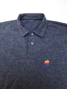 Camisa Polo L/S Vintage Apple Mac OSI Transporte Color Arco Iris Logo Hombres S? Francia - Imagen 1 de 11