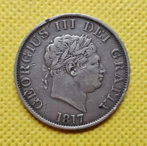 More details for 1817 halfcrown - george iii british silver coin