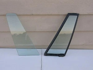 1982-87 Lincoln Continental VALENTINO Gold Lettered Laminated Rear Glass L & R  - Picture 1 of 7