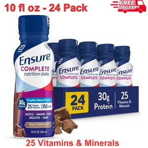 24 Pack Complete Milk Chocolate Nutritional Shake 10 fl oz, Meal Replacement - Picture 1 of 10