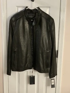 MARC NEW YORK LEATHER JACKET IN BLACK SIZE L - Picture 1 of 5