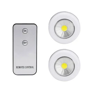 SET 2 FARETTI COB CONTROLLO REMOTO LUCE A LED LAMPADA ARMADIO CON TELECOMANDO  - Foto 1 di 3