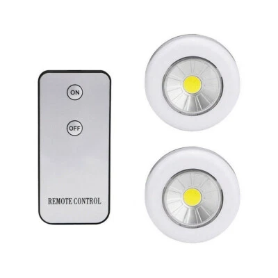 SET 2 FARETTI COB CONTROLLO REMOTO LUCE A LED LAMPADA ARMADIO CON TELECOMANDO  - Immagine 1 di 3