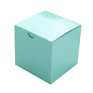100 pcs Turquoise FAVOR BOXES 3"x3" Wedding Party Home Decorations GIFT Supply - Picture 1 of 8