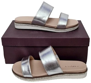 Sandali donna CARVELA alibi argento due cinturini plateau mulo prezzo consigliato £ 99,00 - Foto 1 di 9