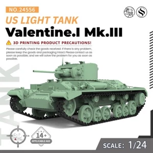 SSMODEL SS24556 1/24 Military Model Kit British Valentine.I Infantry Tank Mk.III - Picture 1 of 5