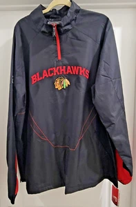 CHICAGO BLACKHAWKS Reebok Windbreaker Quarter Zip XL Pullover Jacke - NEU/Etikett - Bild 1 von 8