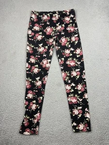Deb Leggings Hose Damen klein schwarz Blumen Rosenmuster weich Stretch Pull On - Bild 1 von 12
