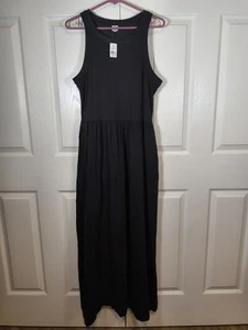 NWT Ann Taylor Loft Beach Black Maxi Dress Women's Sz XL Sleeveless Summer - Picture 1 of 5