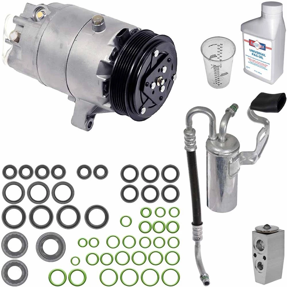 Compresor de aire acondicionado Omega para Chevy Impala Pontiac Grand Prix con kit de reparación de aire acondicionado TCP Foto 1 de 1