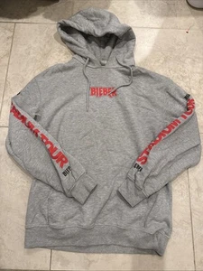 Justin Bieber Team Stadium Tour Sweater Hoodie 2017 Concert Purpose Size M - Picture 1 of 3