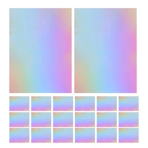 60 Pezzi Foglio Carta per Artigianato Cartoncino Olografico Stock Cartoncino Colorato - Foto 1 di 17