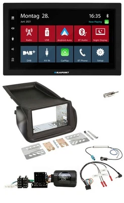 Blaupunkt Lenkrad Bluetooth DAB 2DIN USB Autoradio für Citroen Nemo Peugeot Bipp - Bild 1 von 4