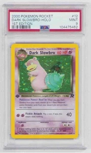 DARK SLOWBRO 1ST EDITION TEAM ROCKET #12 PSA #104475462 GRADED MINT 9 2000 - Picture 1 of 2