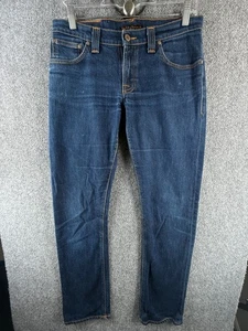 Nudie Jeans Denim Jeans Cotton Super Slim Kim Dry Stretch Dark Blue ACTL 30X30 - Picture 1 of 21