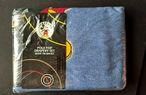 Vintage-Neu Disney Pole-Top Draperie Set Mickey Mouse-Raffbänder 80" x 63" - Bild 1 von 7