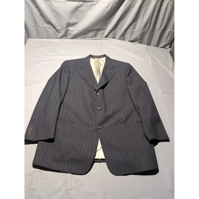 Paul Stuart Mens Blazer 45R Pinstripe Wool Three Button Suit Jacket - Image 1 of 4