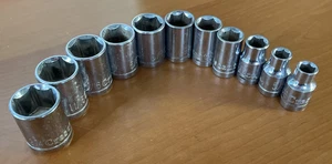 Crescent 3/8" Drive 6 PT Shallow Socket Set SAE See Description - Bild 1 von 5