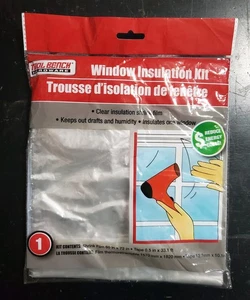 Window Insulation Kit 60 X 72 Inches Shrink Film with Tape New - Picture 1 of 4