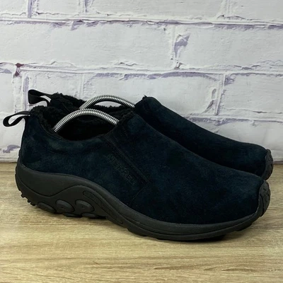Zapatos sin cordones Merrell Jungle Moc negros acogedores forrados para hombre talla 11,5 gamuza cómodos Foto 1 de 4