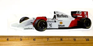AYRTON SENNA 1993 Marlboro McLaren MP4/8 Caricature Profile Sticker Decal - Picture 1 of 1