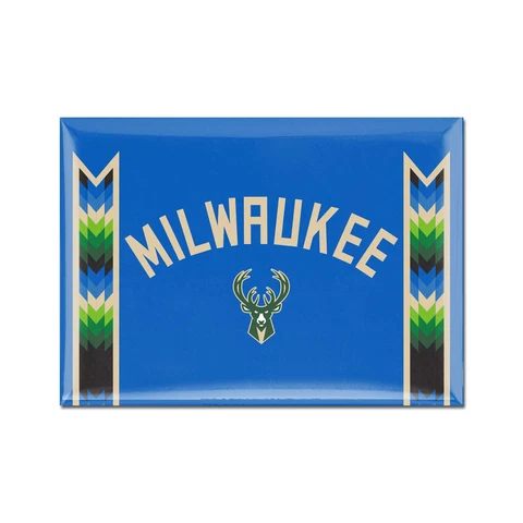 WinCraft Milwaukee Bucks 2.5'' x 3.5'' City Edition Fridge Magnet Cover