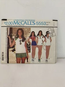 Vintage Muster McCalls 5553 Marlo's Corner Größe 14 Büste 36 Tennis Top/Shorts - Bild 1 von 3