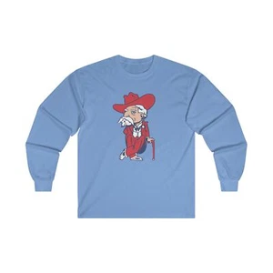 Ole Miss Colonel Reb Unisex Long Sleeve Tee - Ole Miss Game Day Tee - Go Rebs - Picture 1 of 19
