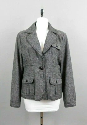 Ambiance Women Coat, Size XL, Black, Gray, 75% polyester, 25% wool  - Image 1 of 4