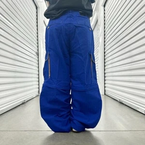 Y2K BAGGY BLUE CARGO PANTS - Picture 1 of 24