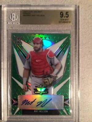 2021 Leaf Valiant MAT NELSON Green Autograph AUTO RC Rookie BGS 9.5 / 10 AUTO - Image 1 of 2