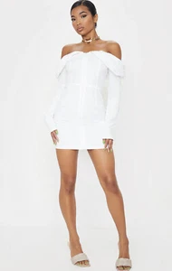 **Rare Coconut White Royalty Event Shirt Dress~Size 8** - Picture 1 of 12