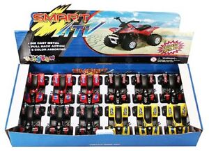 SMART ATV DIECAST CAR - BOX OF 12 3.5 INCH SCALE DIECAST MODEL CARS, ASSORTED