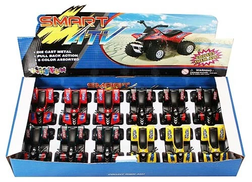 SMART ATV DIECAST CAR - BOX OF 12 3.5 INCH SCALE DIECAST MODEL CARS, ASSORTED - Image 1 of 4