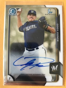 CODY PONCE MLB Brewers 2015 Bowman Chrome RC Rookie Auto #BCA-CP Card