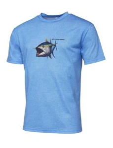 Savage Gear Thon Tee Gr. M Océan Bleu Mélange Tee-Shirt Angelshirt Pêcheur Haut - Photo 1/1
