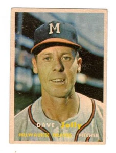 1957 Topps Dave Jolly Milwaukee Braves #389 - Picture 1 of 1
