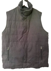 Calvin Klein Jeans Gilet Goose Down Size Large Navy Blue Full Zip Puffer Jacket - Picture 1 of 15