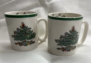NWT 2 Piece Spode Cup Christmas Tree Mug England 8 Oz - Picture 1 of 7