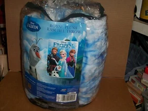 Disneys Frozen "FROZEN" 60 x 80 Zoll Plüsch Raschel Überwurf Decke Twin NEU - Bild 1 von 3