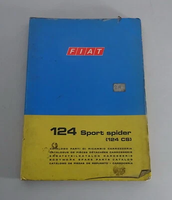 Catalogo Parti Fiat 124 Sport Spider CS Carrozzeria Stand 10/1972 - Immagine 1 di 4