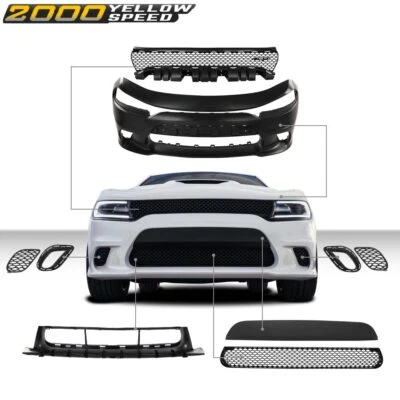 FIT FOR 2015-2022 Dodge Charger SRT-8 SRT Hellcat FRONT BUMPER SET Foto 1 de 4