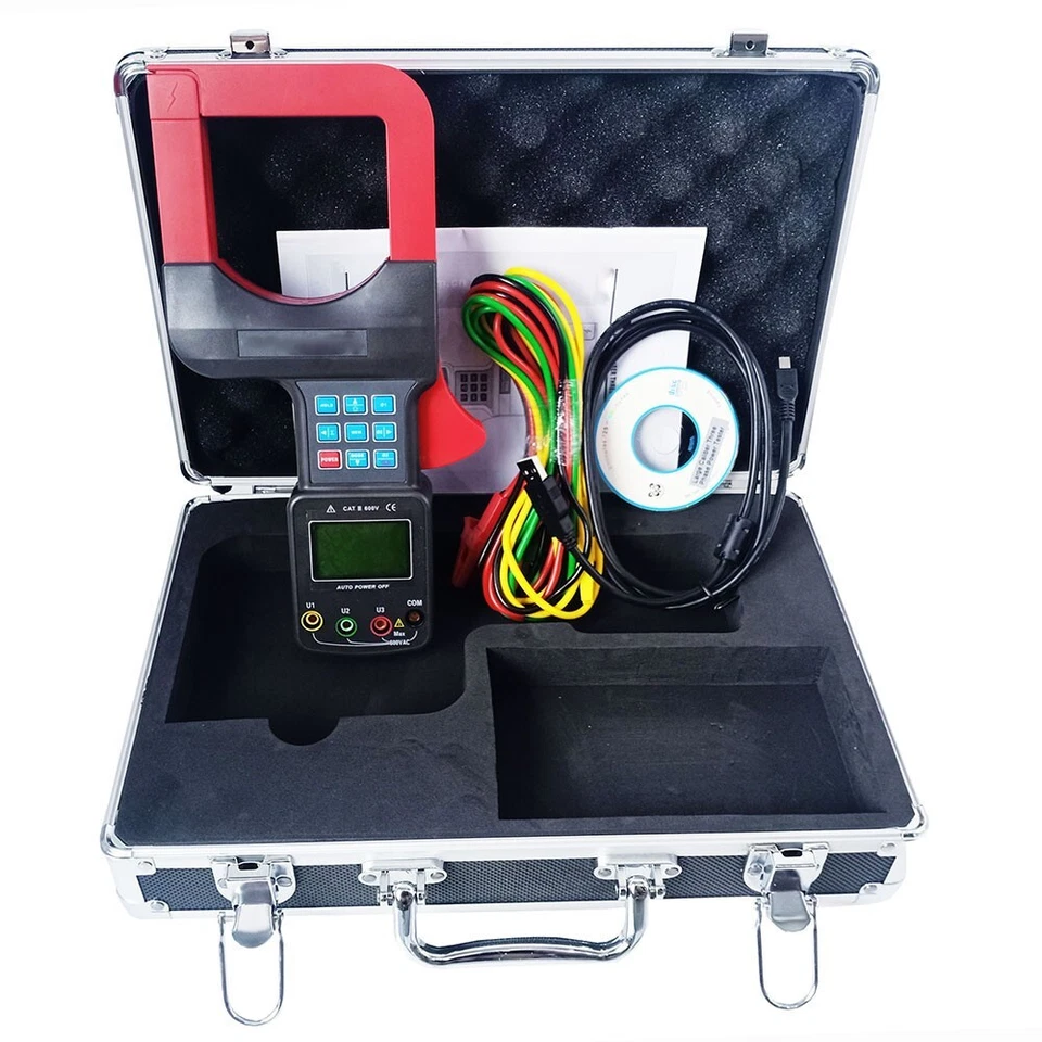 Pinza amperimétrica probadora de potencia trifásica de gran calibre con rango de corriente CA 0,0A-2000A Foto 1 de 4