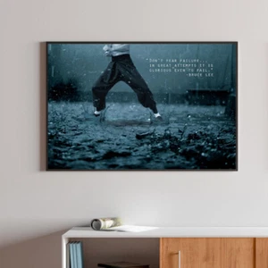Bruce LEE Kung Fu Inspirational motivational Quotes Posters 12x18"24x36" - Picture 1 of 4